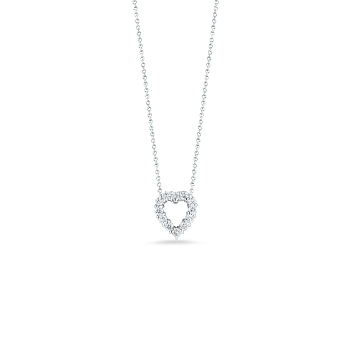18KW OPEN HEART DIAMOND PENDANT