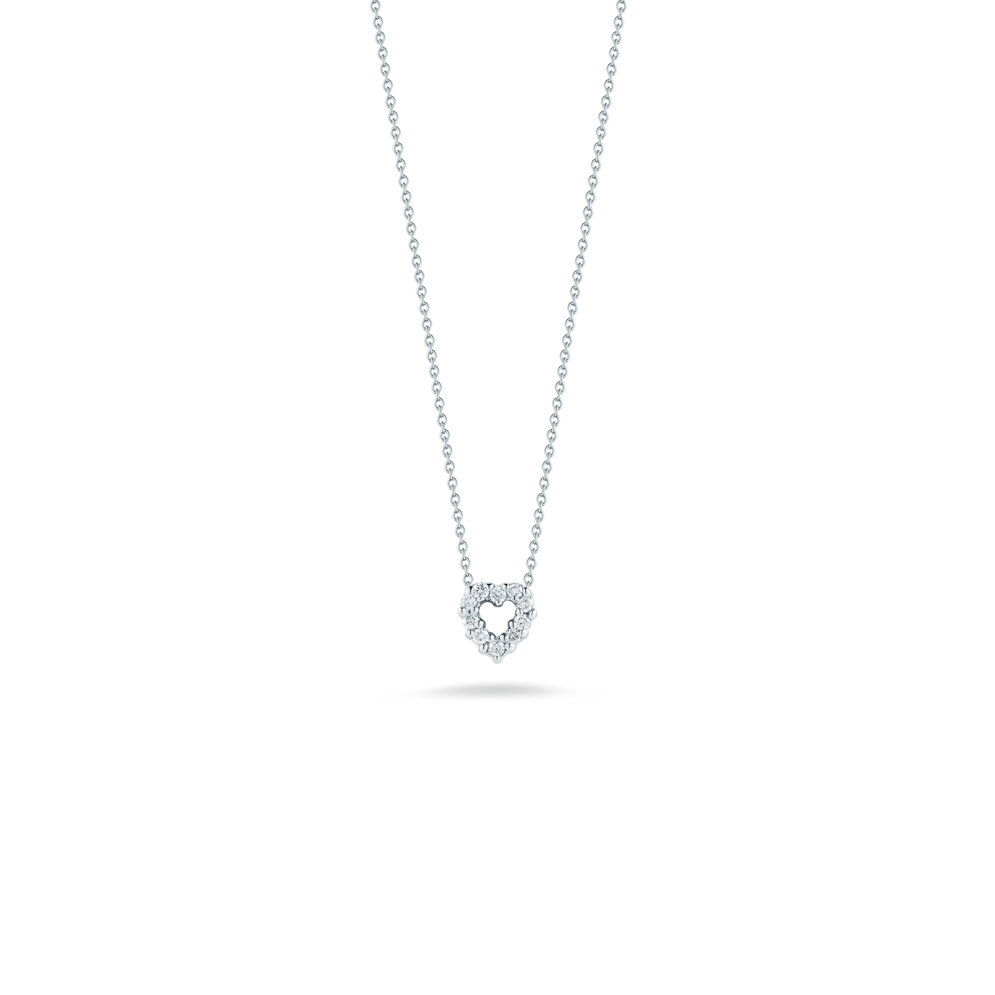 18KW TINY TREASURES DIAMOND HEART NECKLACE
