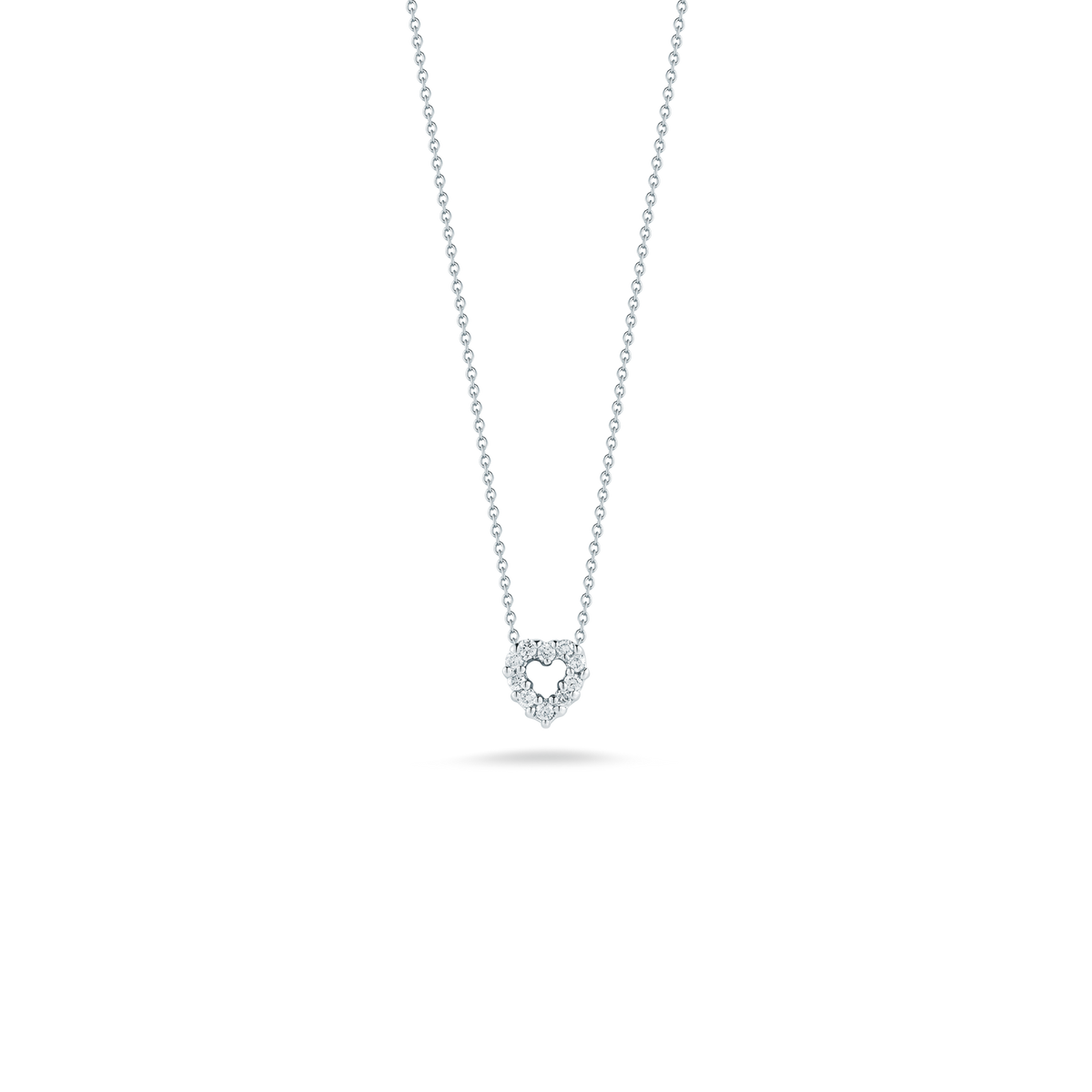 18KW TINY TREASURES DIAMOND HEART NECKLACE