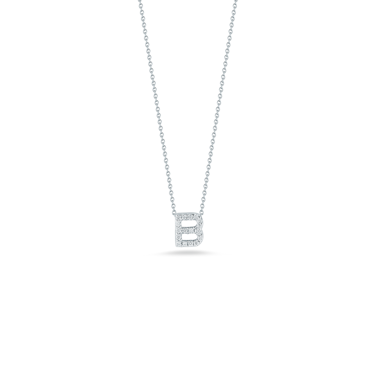 18KW TINY TREASURES DIAMOND LOVE LETTER NECKLACE
