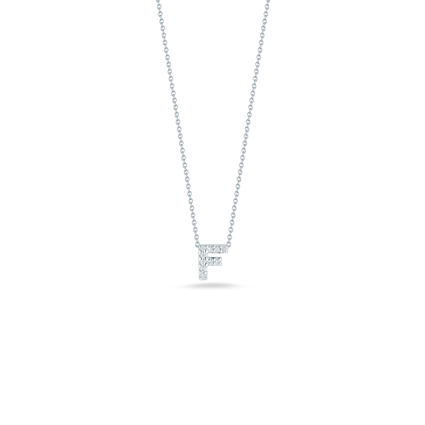 18KW TINY TREASURES DIAMOND LOVE LETTER NECKLACE