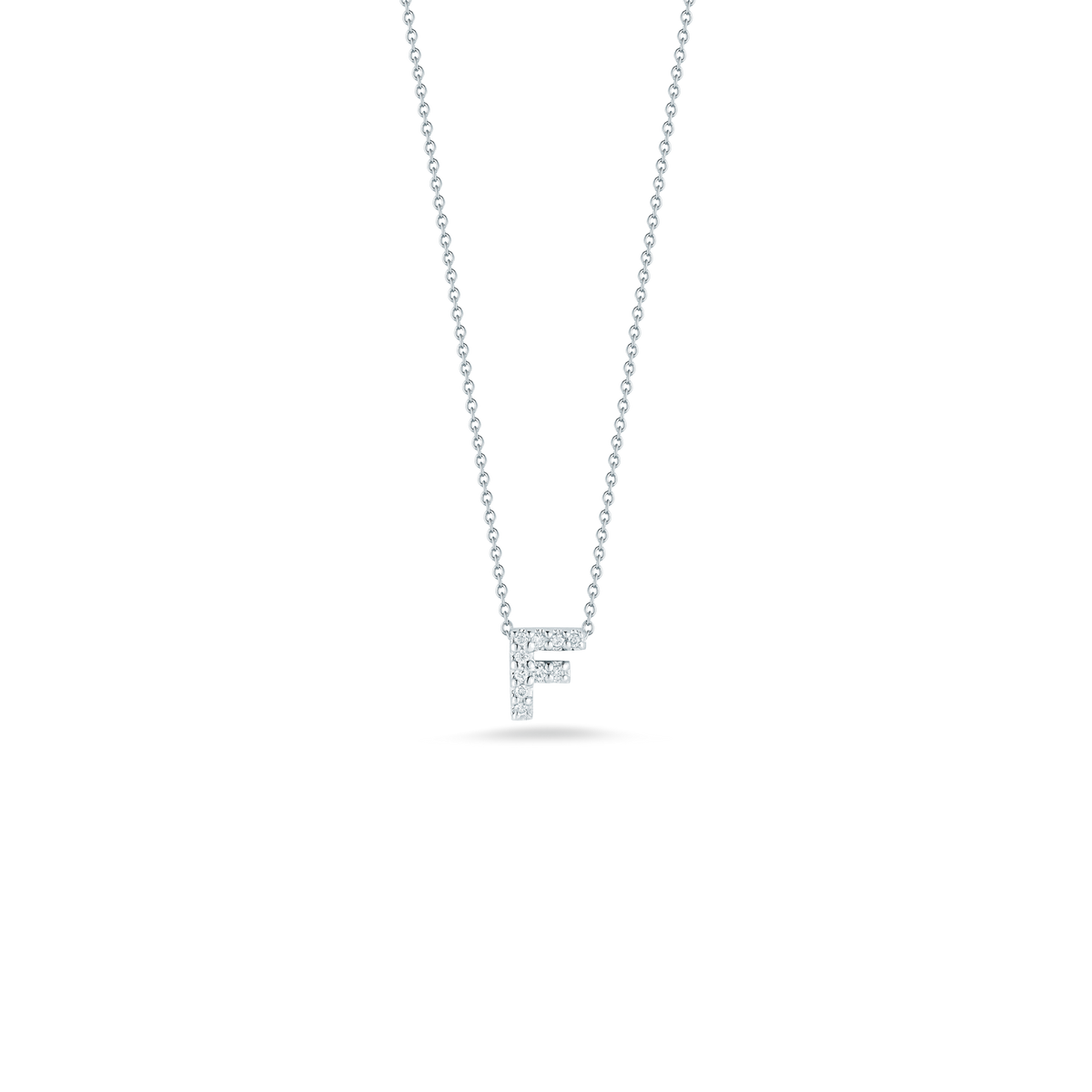 18KW TINY TREASURES DIAMOND LOVE LETTER NECKLACE