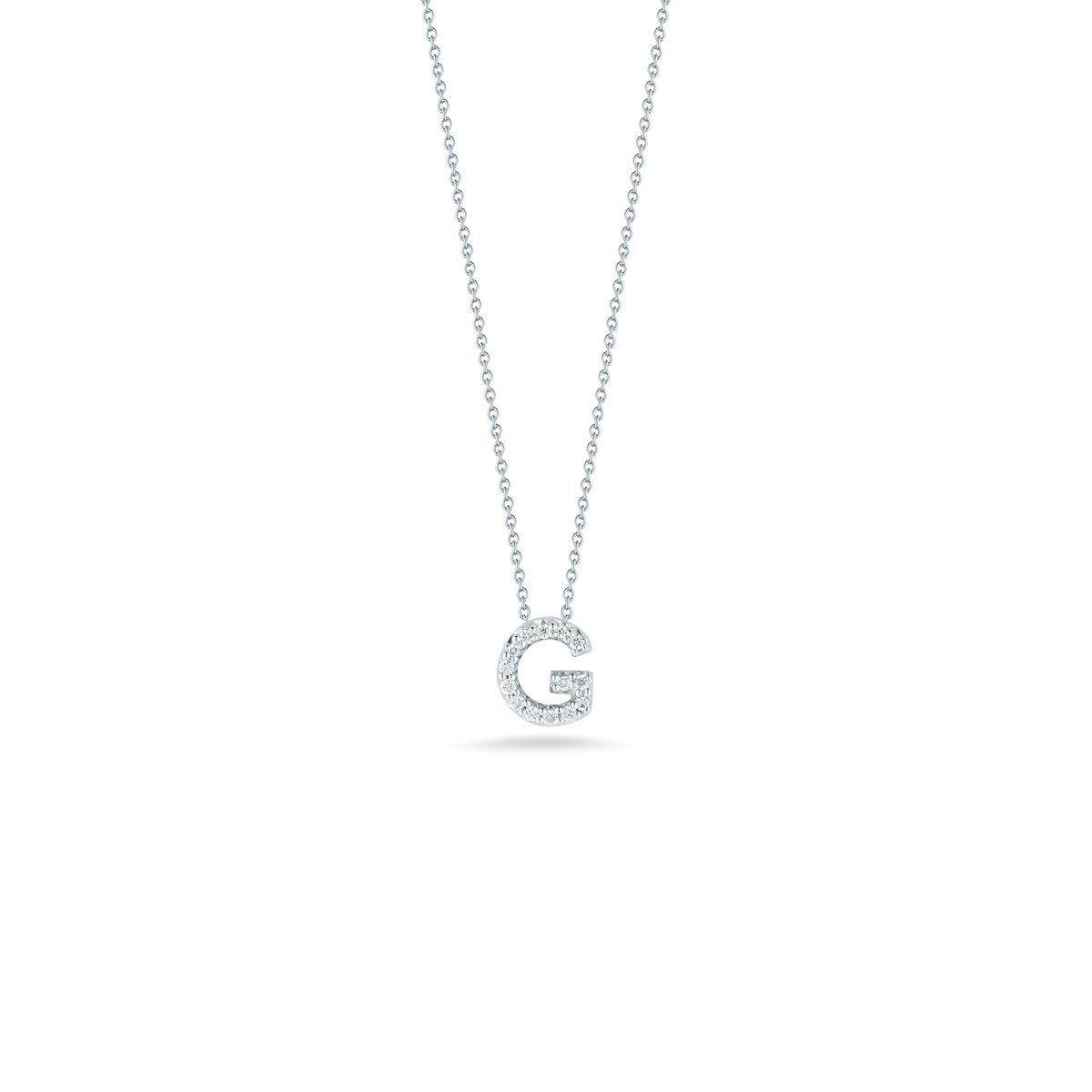 18KW TINY TREASURES DIAMOND LOVE LETTER NECKLACE