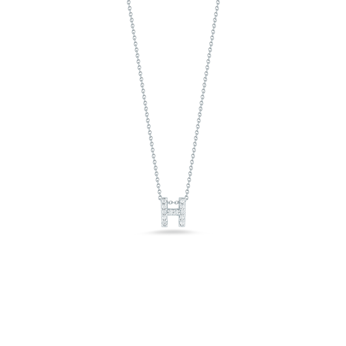 18KW TINY TREASURES DIAMOND LOVE LETTER NECKLACE
