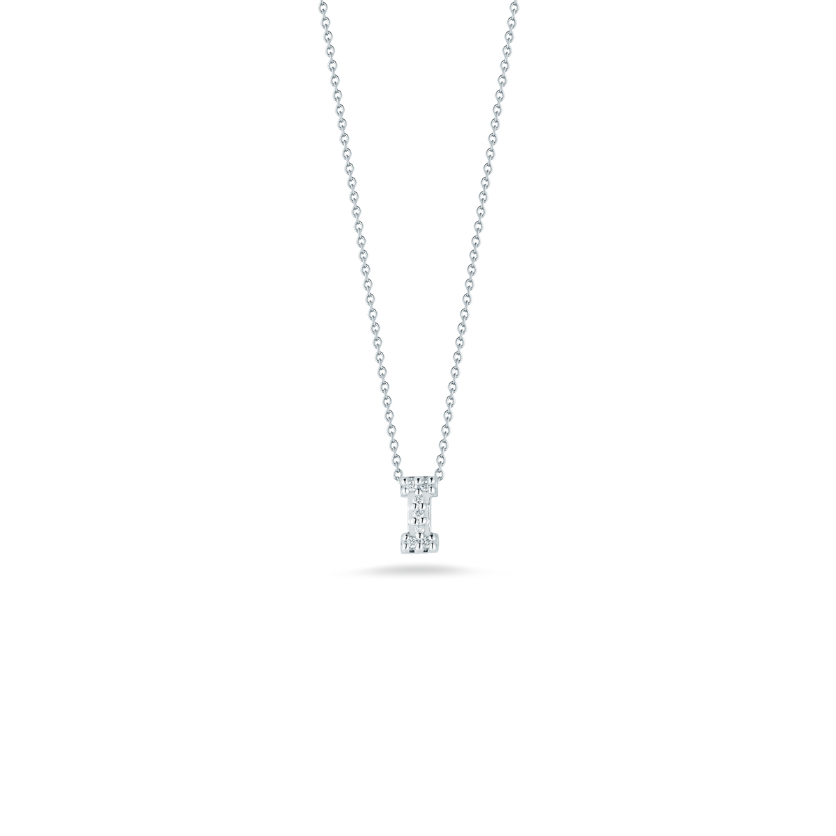 18KW TINY TREASURES DIAMOND LOVE LETTER NECKLACE