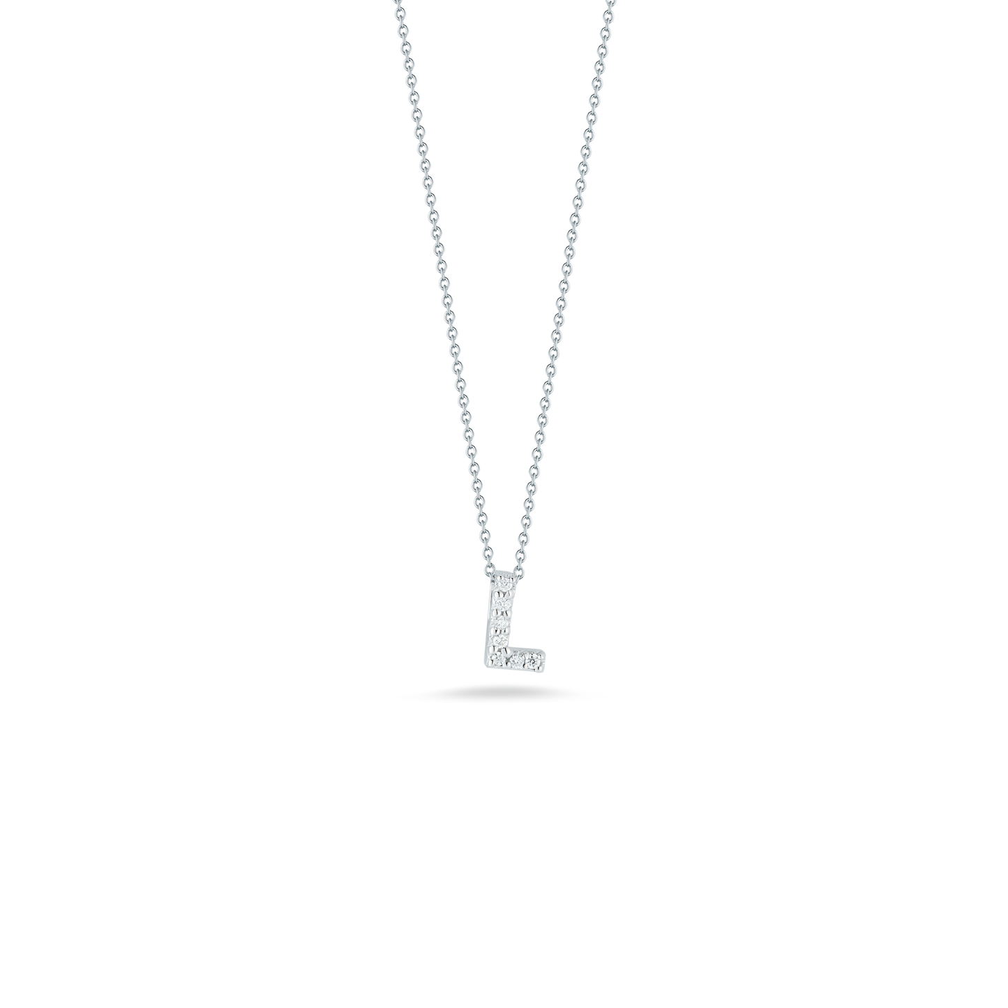 18KW TINY TREASURES DIAMOND LOVE LETTER NECKLACE