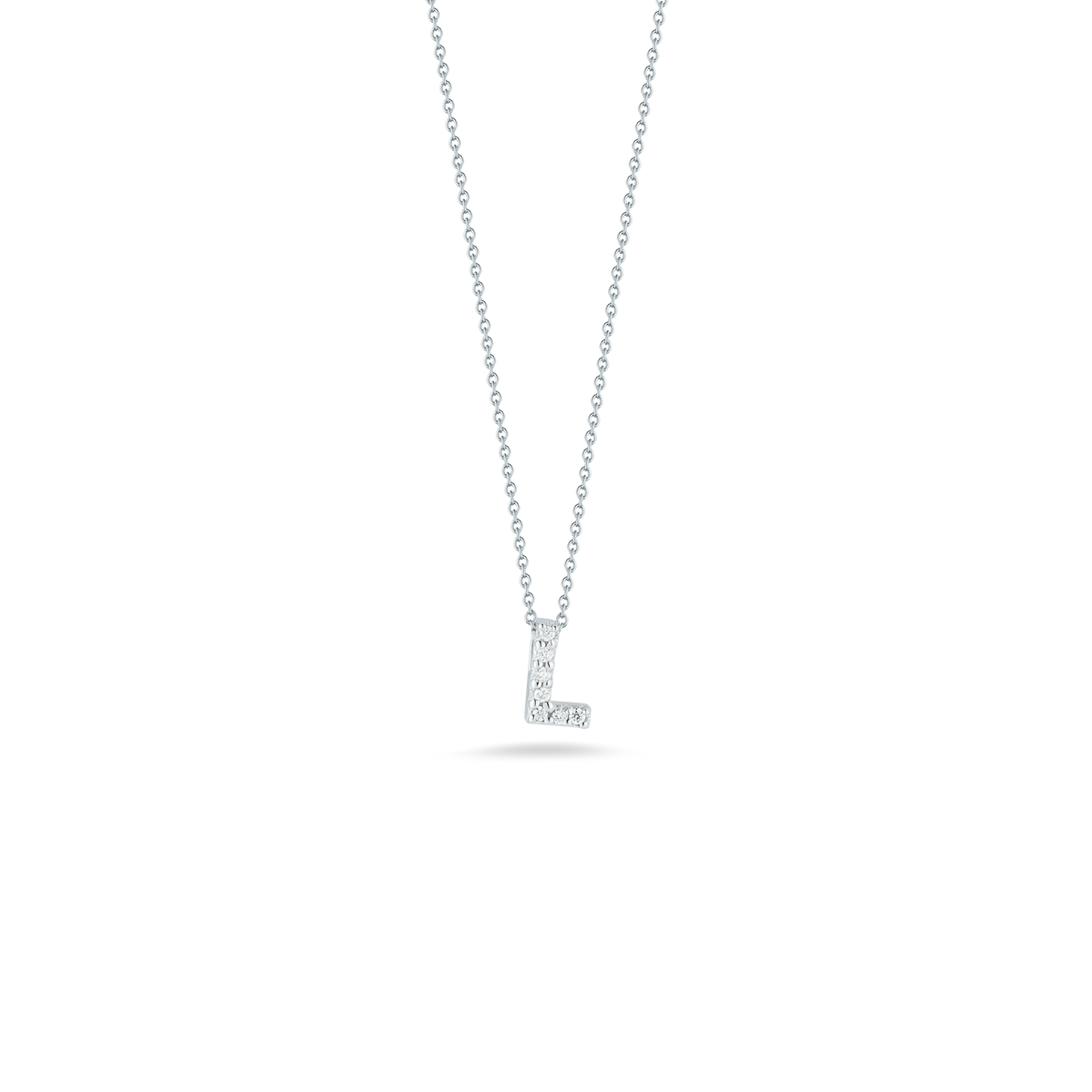18KW TINY TREASURES DIAMOND LOVE LETTER NECKLACE