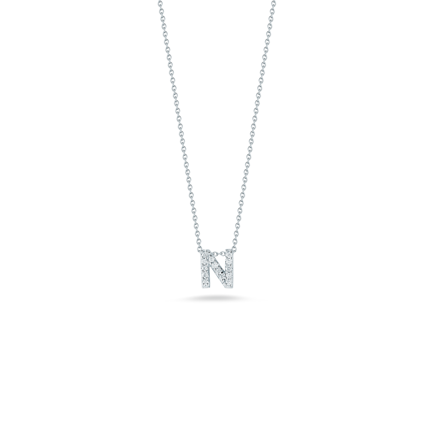 18KW TINY TREASURES DIAMOND LOVE LETTER NECKLACE