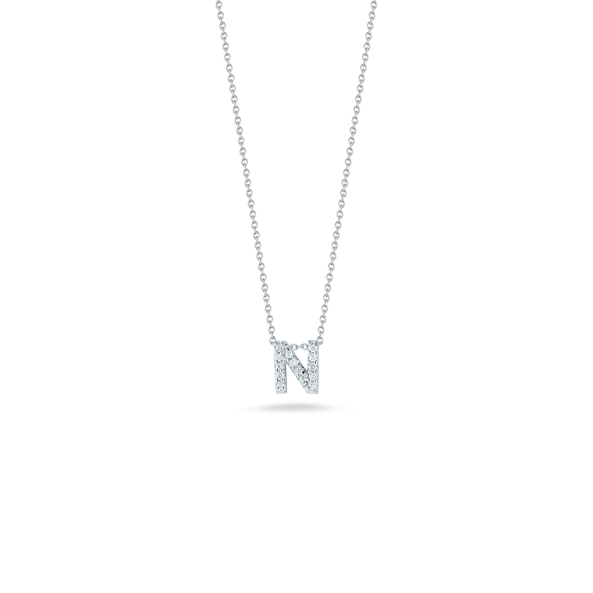 18KW TINY TREASURES DIAMOND LOVE LETTER NECKLACE