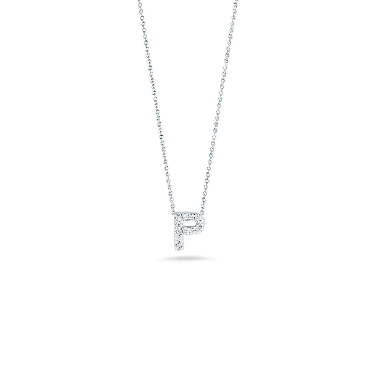 18KW TINY TREASURES DIAMOND LOVE LETTER NECKLACE