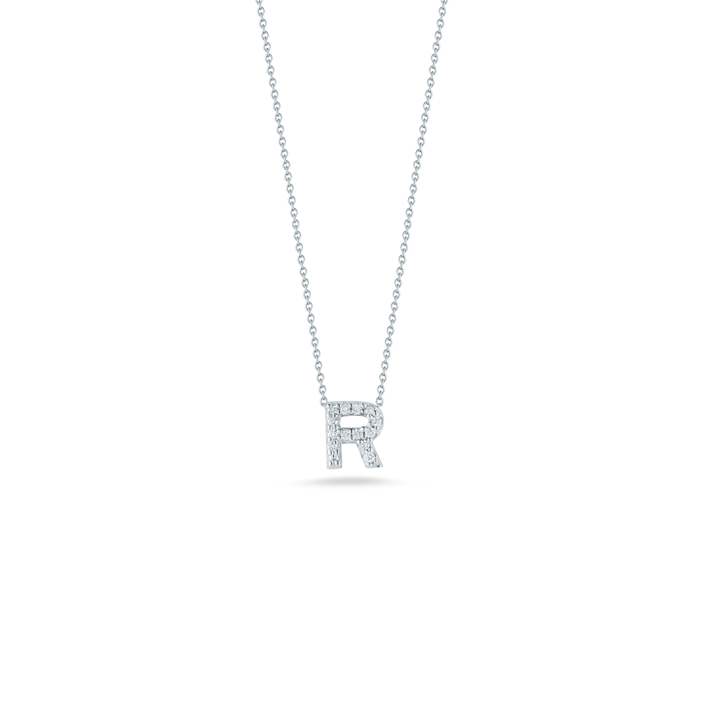 18KW TINY TREASURES DIAMOND LOVE LETTER NECKLACE
