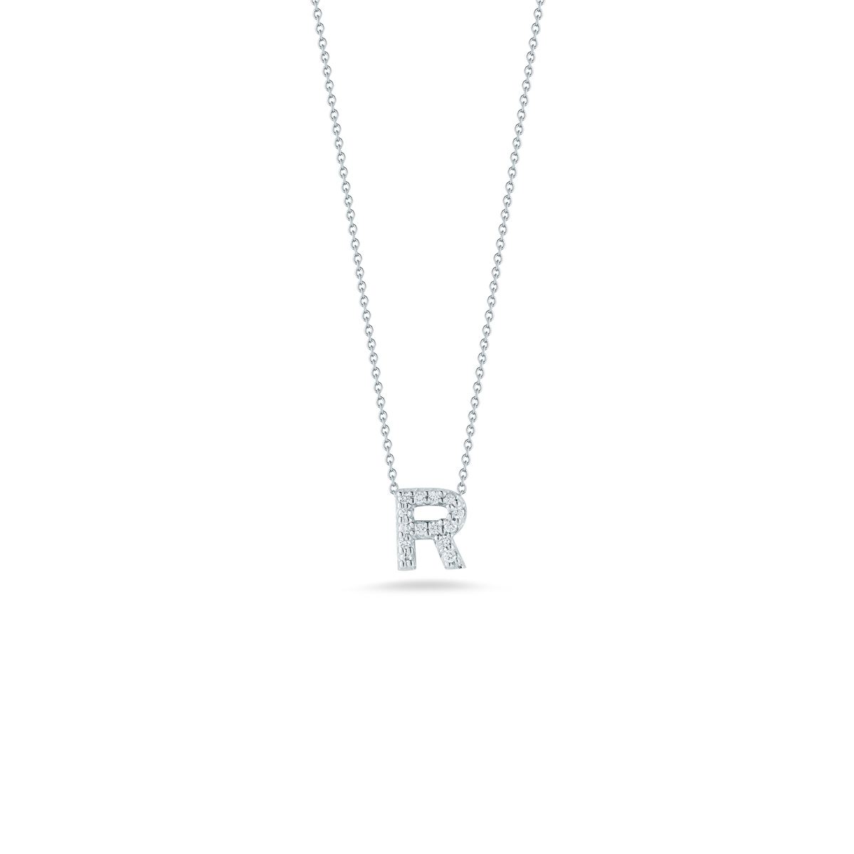 18KW TINY TREASURES DIAMOND LOVE LETTER NECKLACE