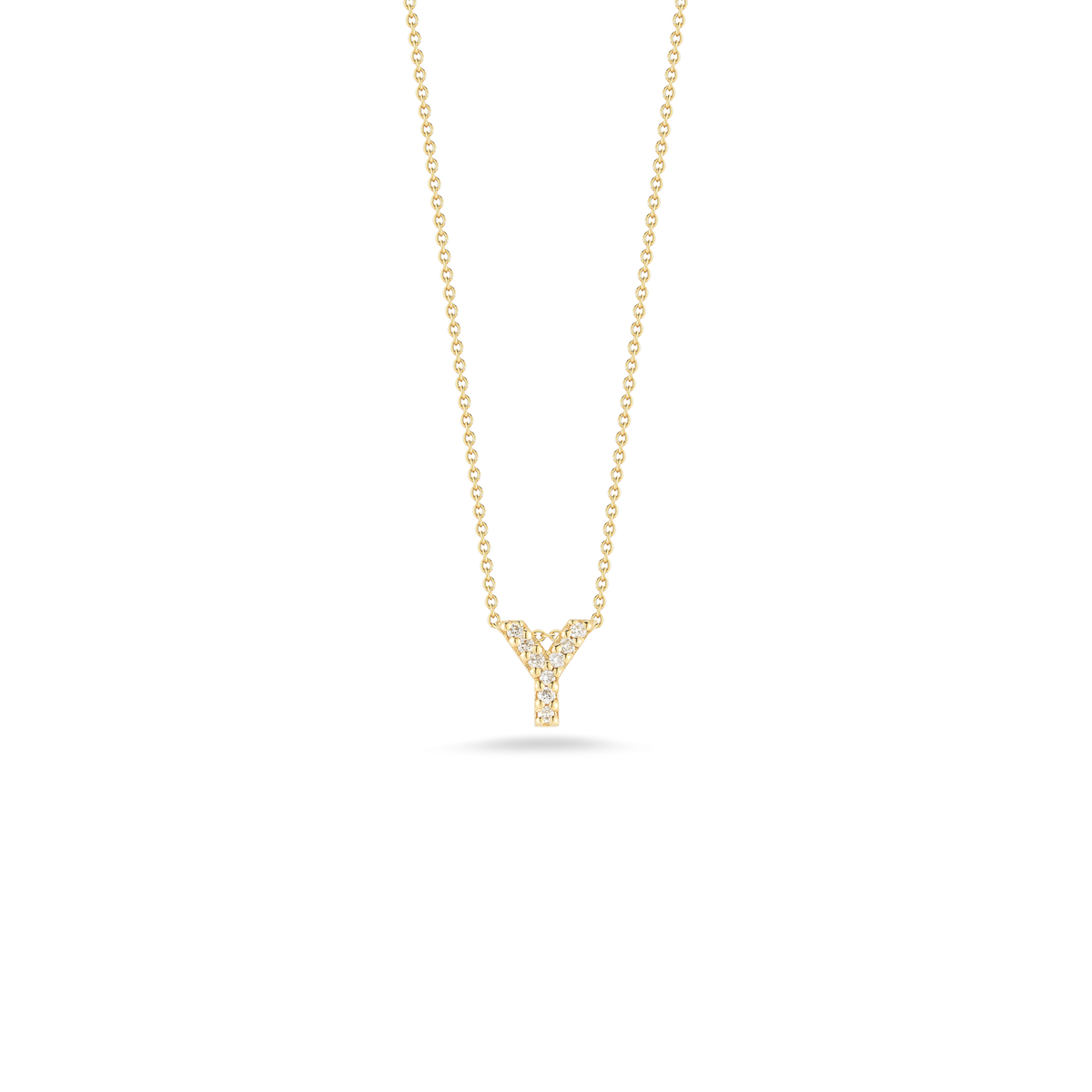 18KY TINY TREASURES DIAMOND LOVE LETTER NECKLACE