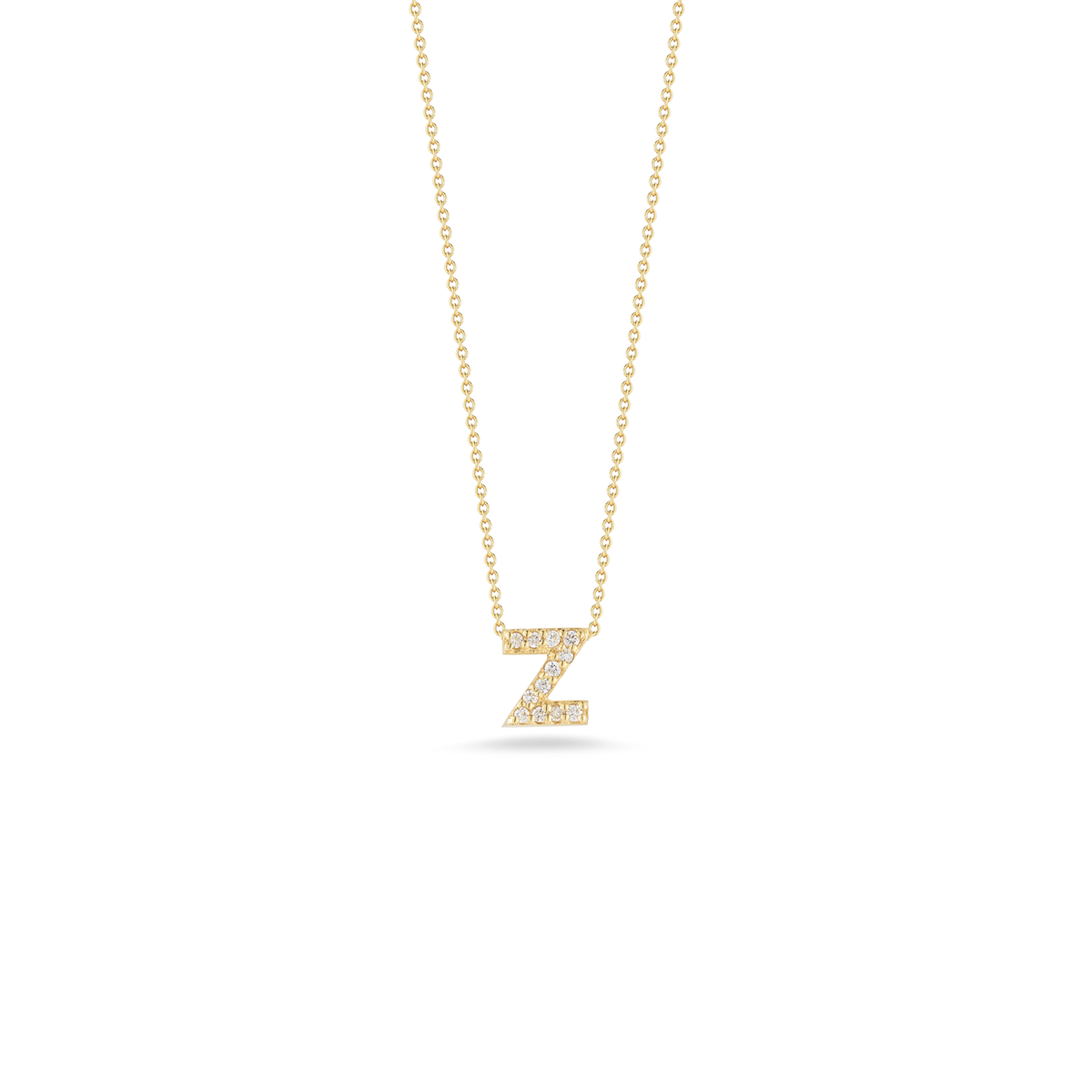 18KY TINY TREASURES DIAMOND LOVE LETTER NECKLACE