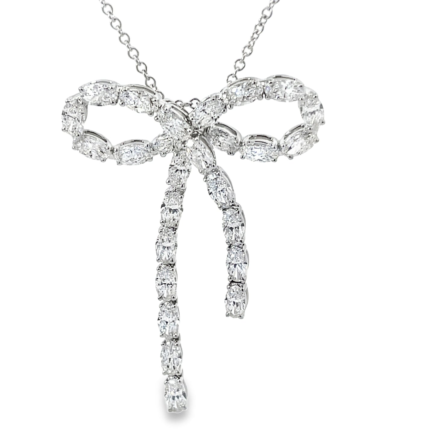 RAHAMINOV 18KW DIAMOND BOW NECKLACE
