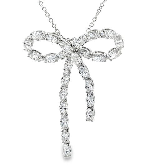 RAHAMINOV 18KW DIAMOND BOW NECKLACE