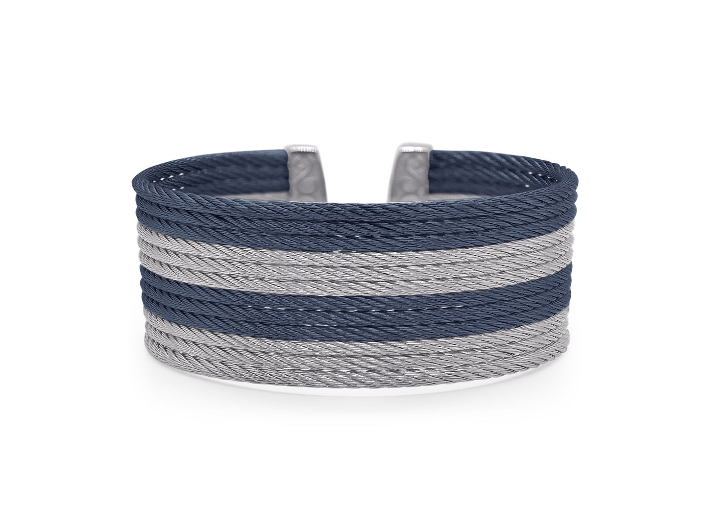 BLUEBERRY AND GREY CABLE CUFF ESSENTIALS 12 ROW