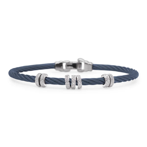 SS/14KW TRIPLE HALO BRACELET