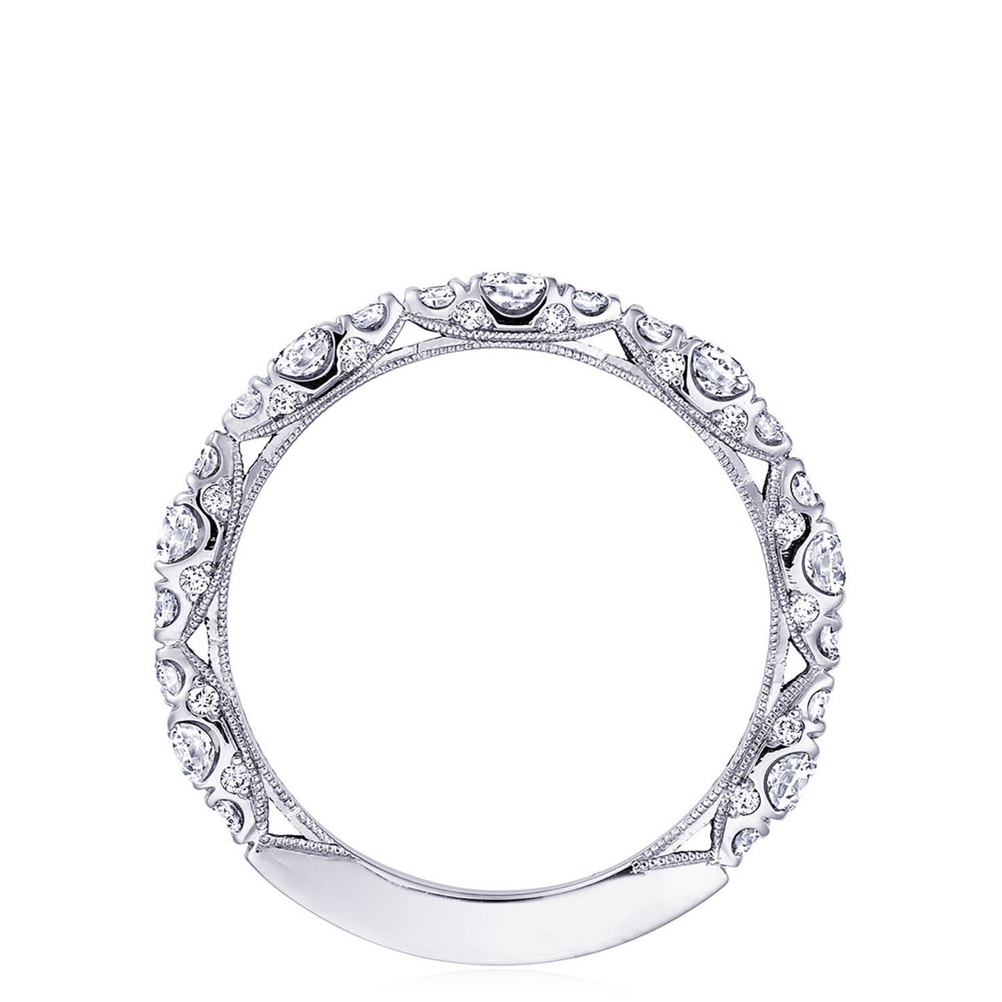 PLATINUM 3/4 WAY DIAMOND WEDDING BAND 1.11TWT ORDER THIS RING IN A 5.50 (FIVE AND A HALF)