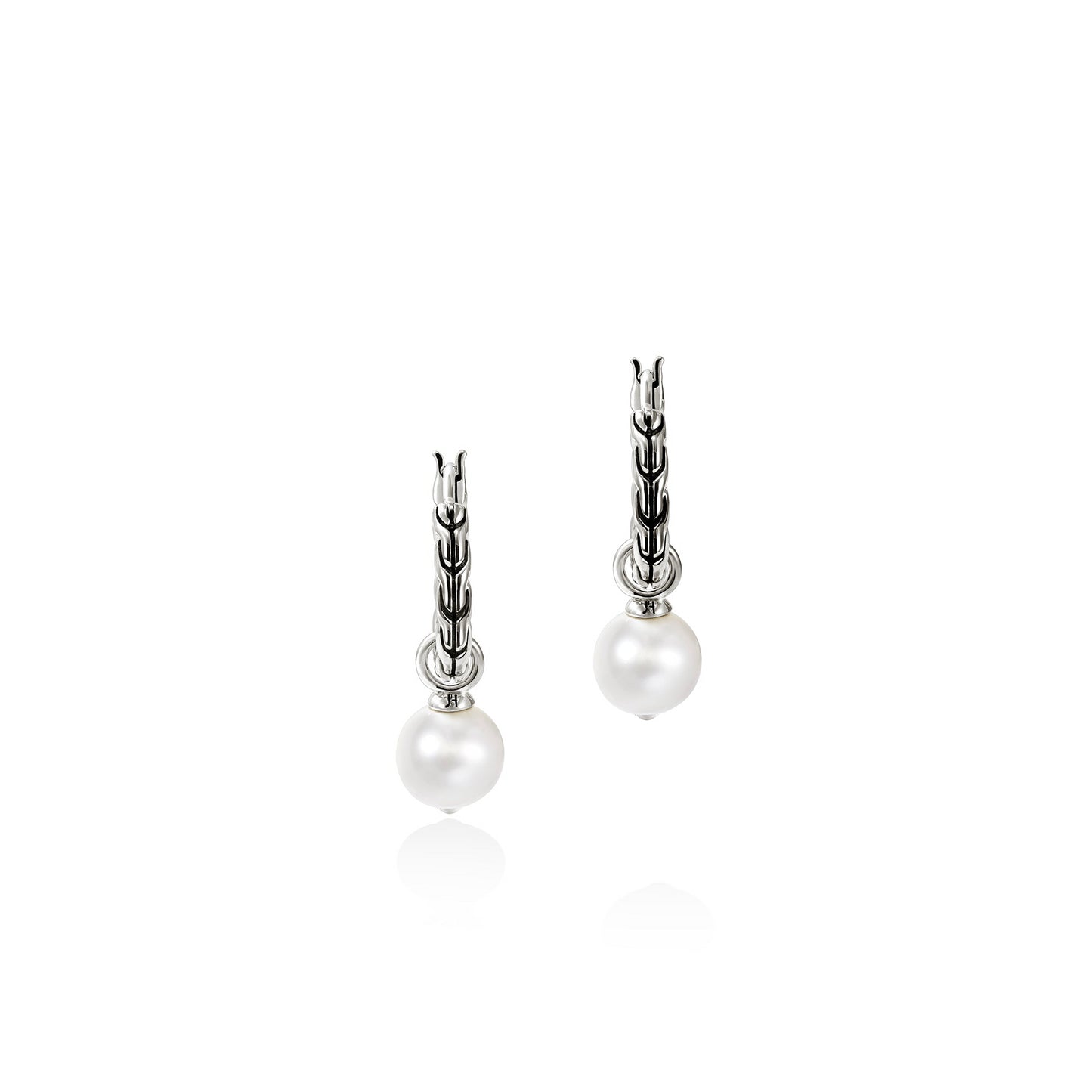 SS ESSENTIAL PEARL HOOP EARRINGS