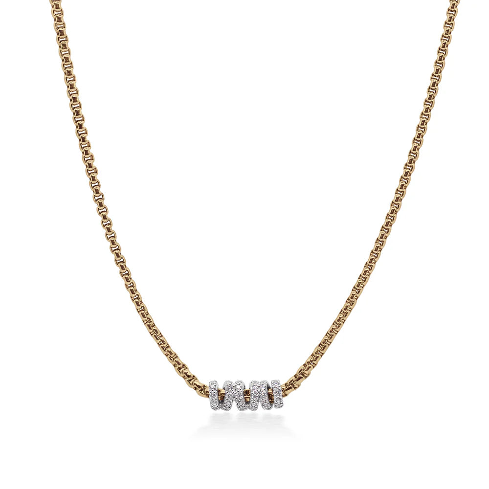 SS/14KW HALO CHAIN NECKLACE