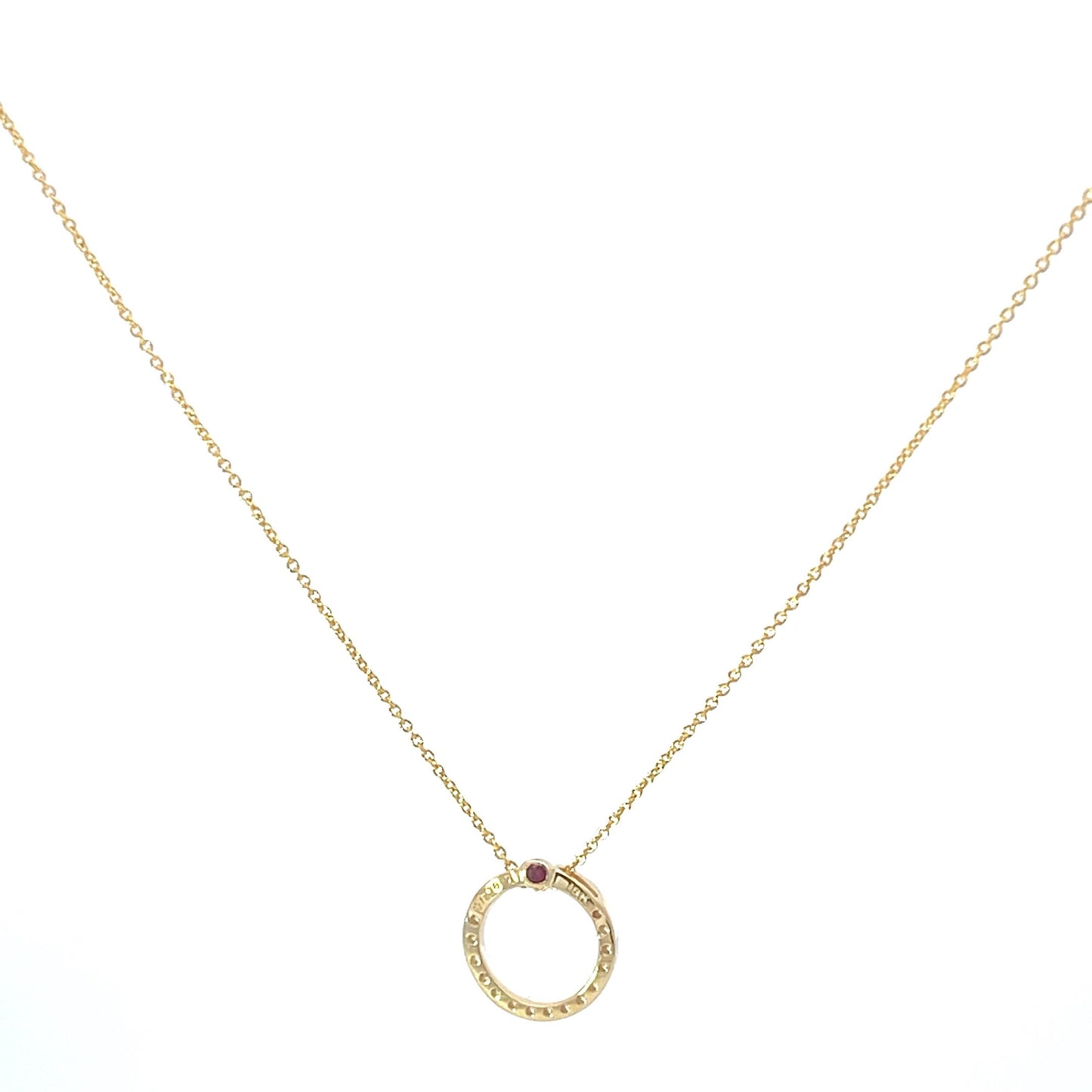 TINY TREASURES SMALL DIAMOND CIRCLE NECKLACE