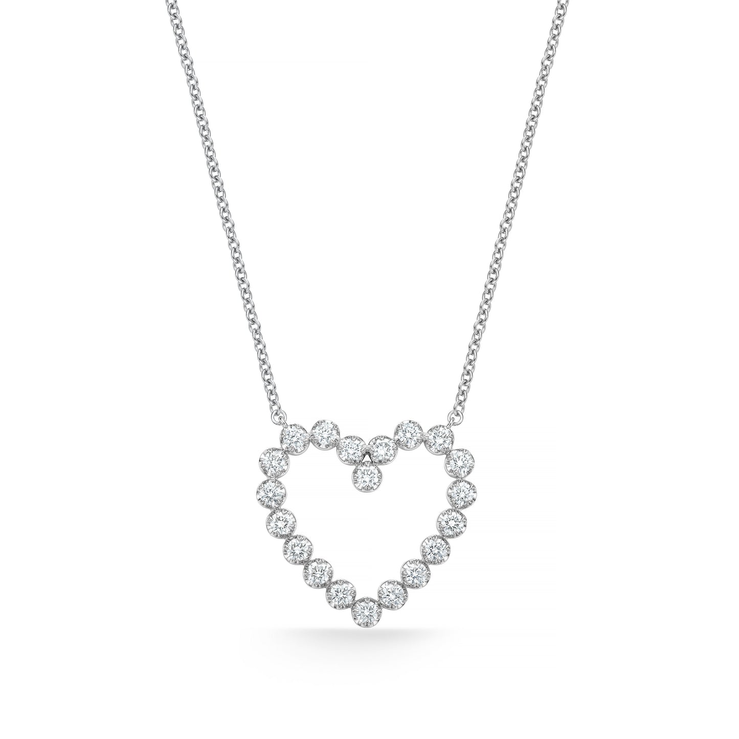 18KW DIAMOND ESSENTIALS HEART SHAPED PENDANT