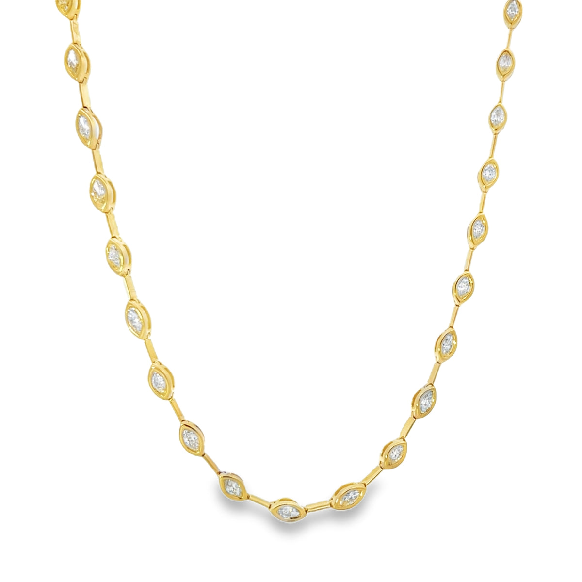 18KY DIAMOND MARQUISE NECKLACE