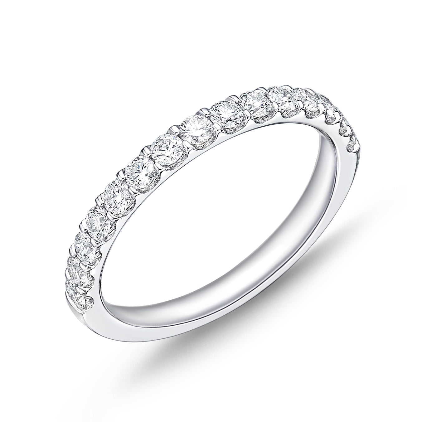 18KW ODESSA DIAMOND HALFWAY WEDDING BAND