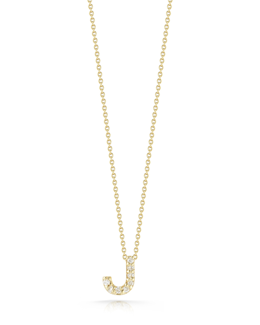 18KY TINY TREASURES DIAMOND LOVE LETTER NECKLACE