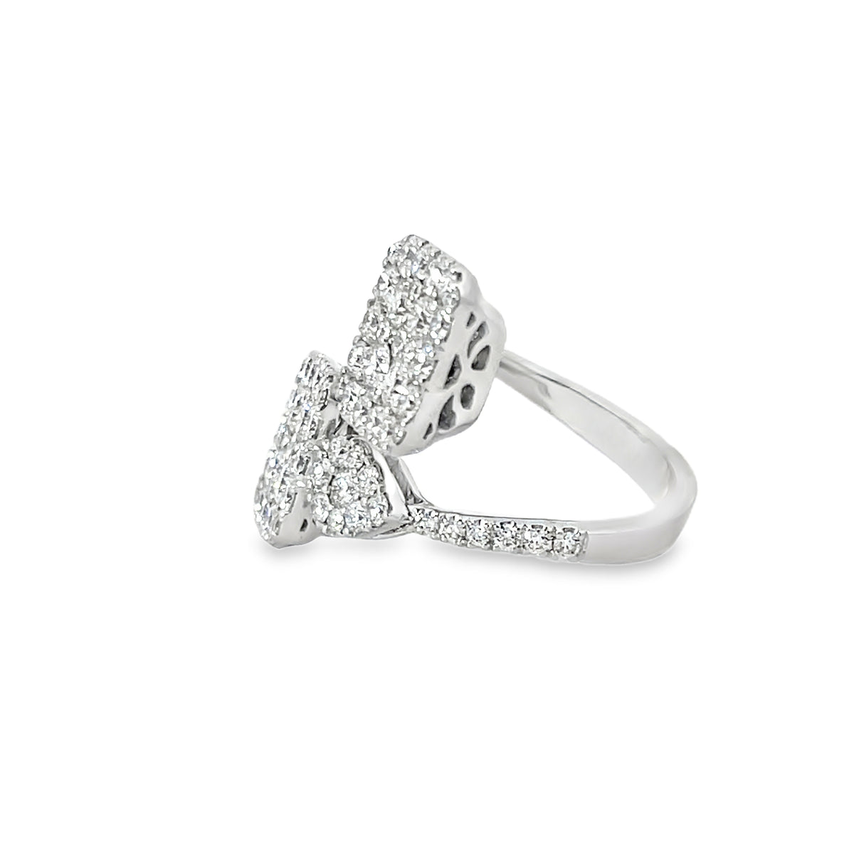 18KW DIAMOND BYPASS FASHION RING