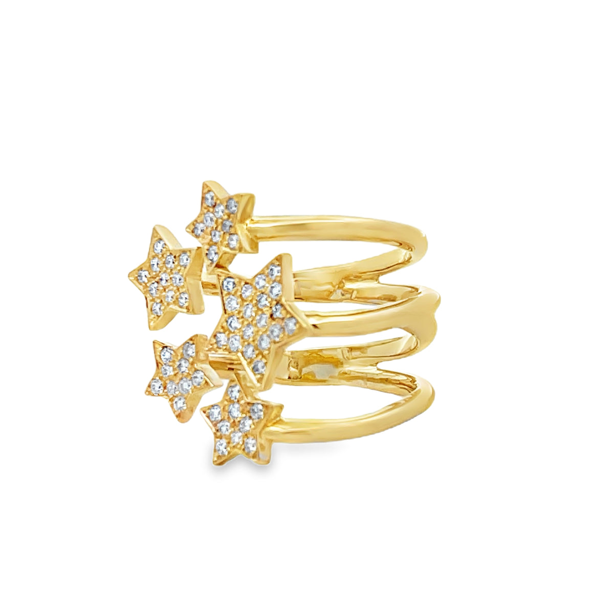 18KY DIAMOND STAR FASHION RING