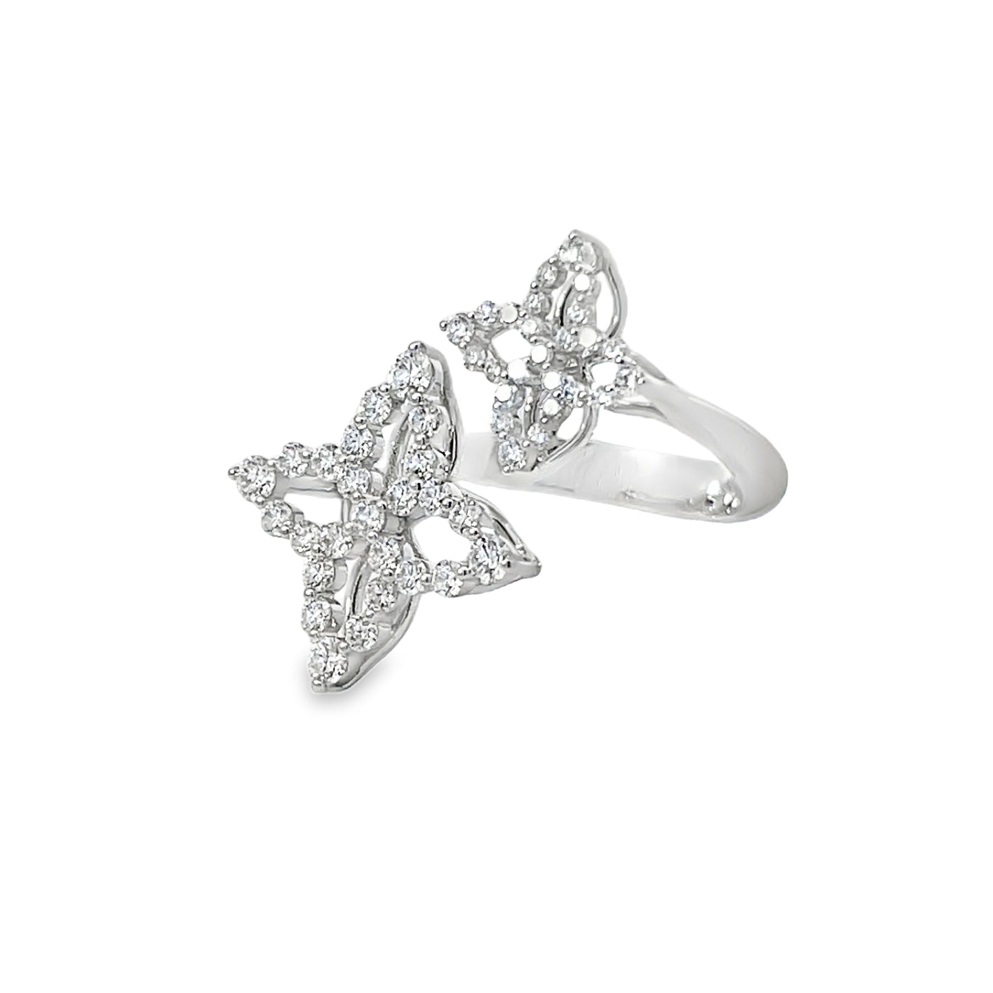 18KW DIAMOND PRINCESS BYPASS RING
