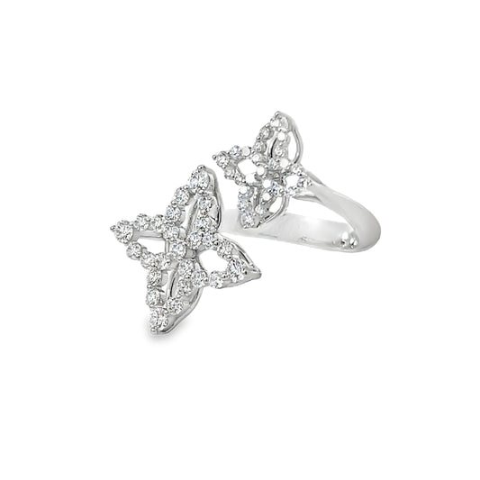 18KW DIAMOND PRINCESS BYPASS RING