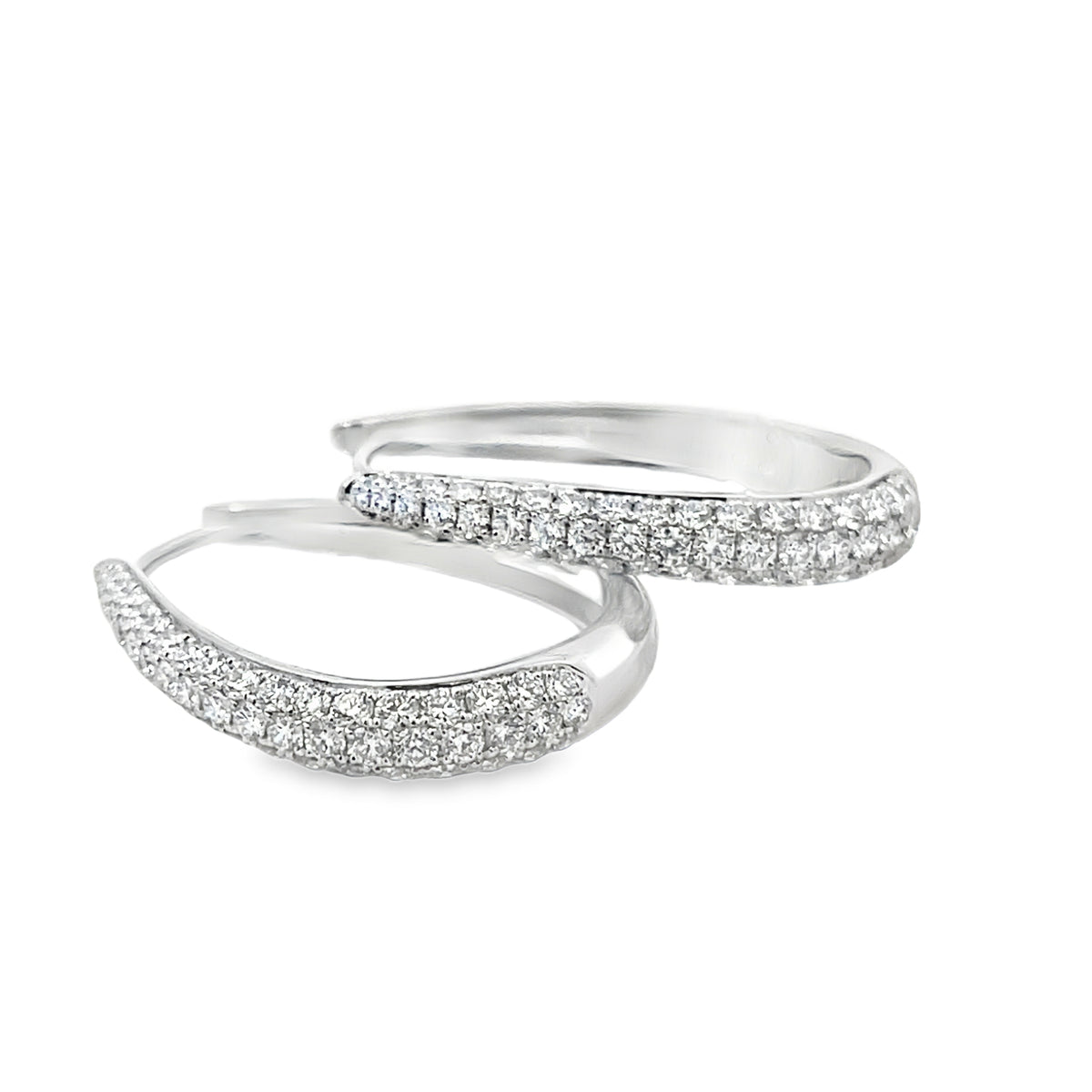 18KY DIAMOND PARAMOUNT HOOP EARRINGSS