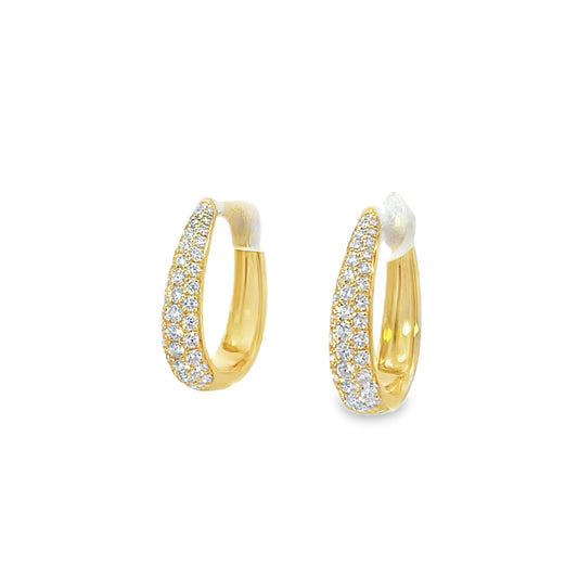 18KY DIAMOND PARAMOUNT HOOP EARRINGS