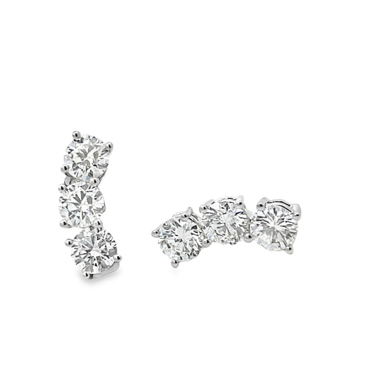 18KW DIAMOND STUD EARRING CLIMBERS
