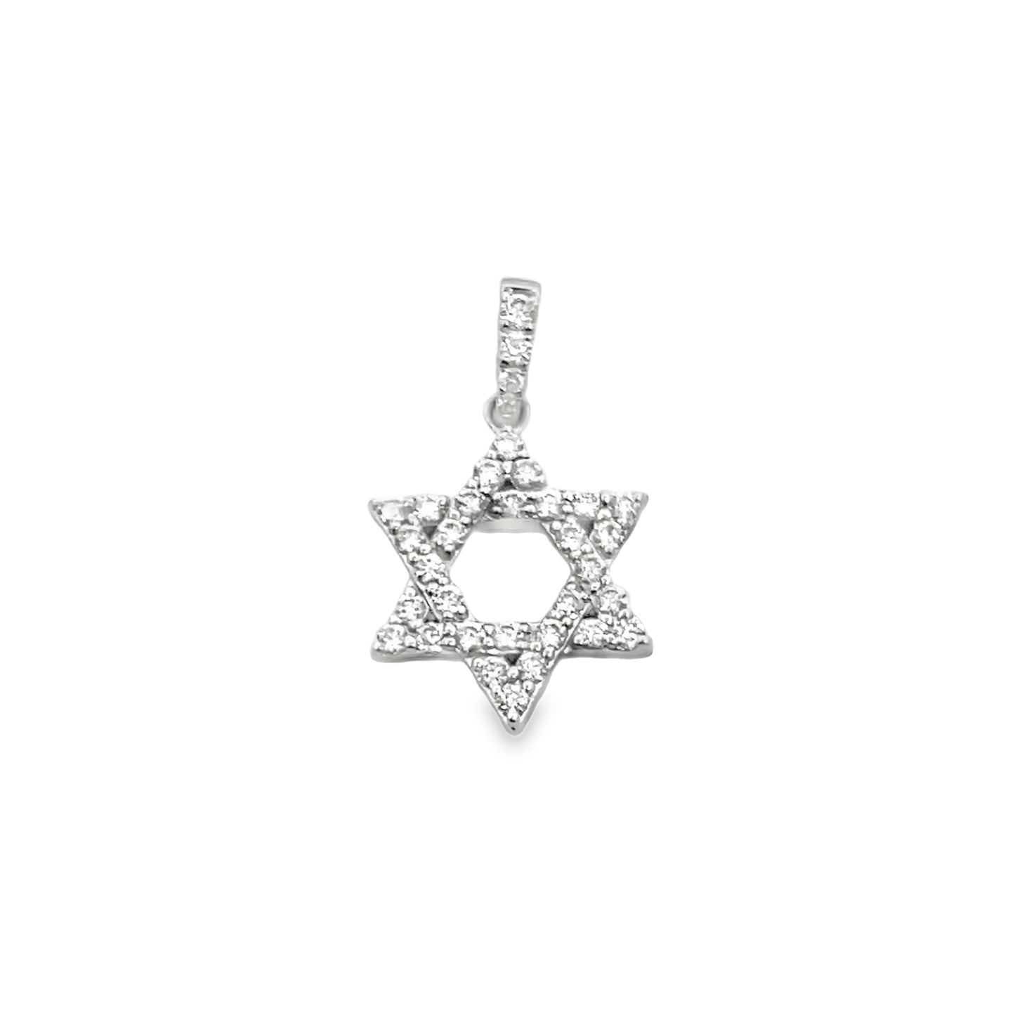 18KW STAR OF DAVID DIAMOND PENDANT