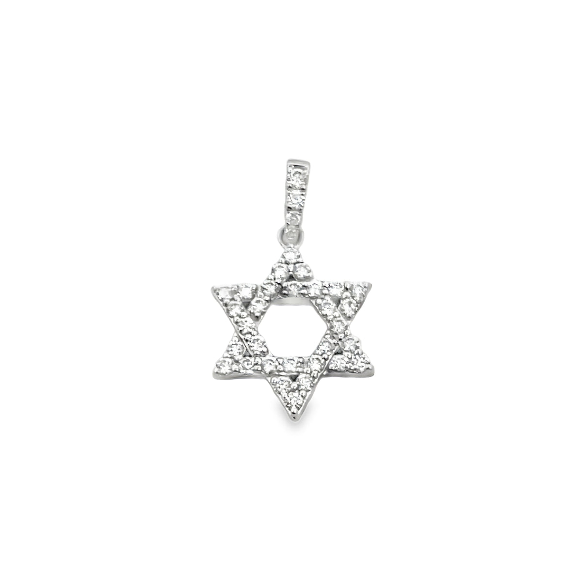 18KW STAR OF DAVID DIAMOND PENDANT