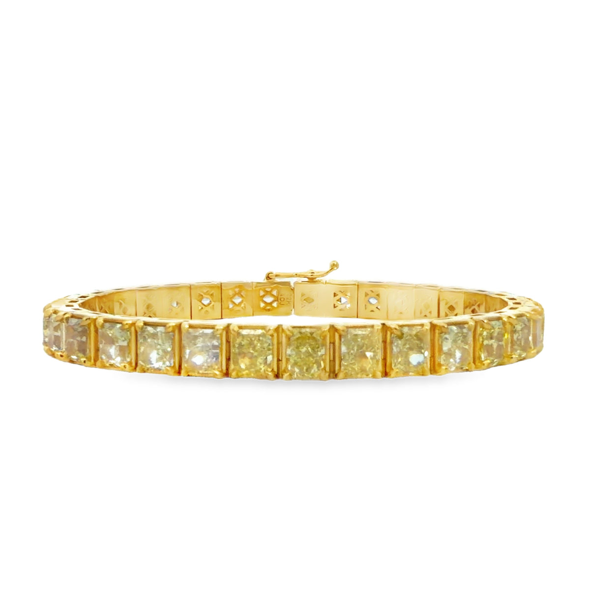 18KY FANCY YELLOW DIAMOND TENNIS BRACELET