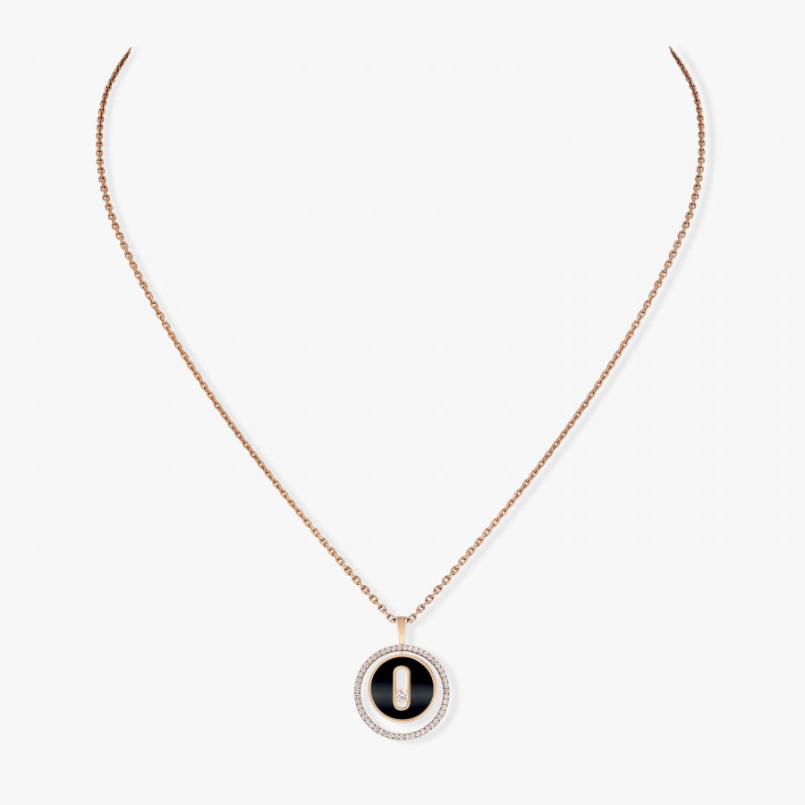 18KR ONYX LUCKY MOVE SMALL NECKLACE