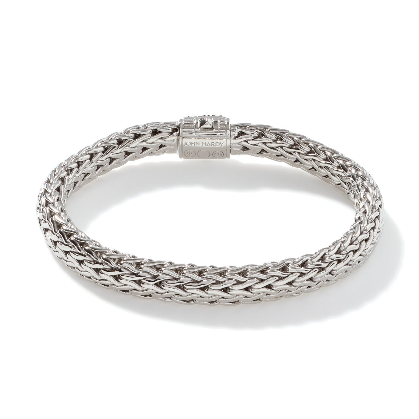 Icon Bracelet, Sterling Silver, Pave, 7.5MM, Size M