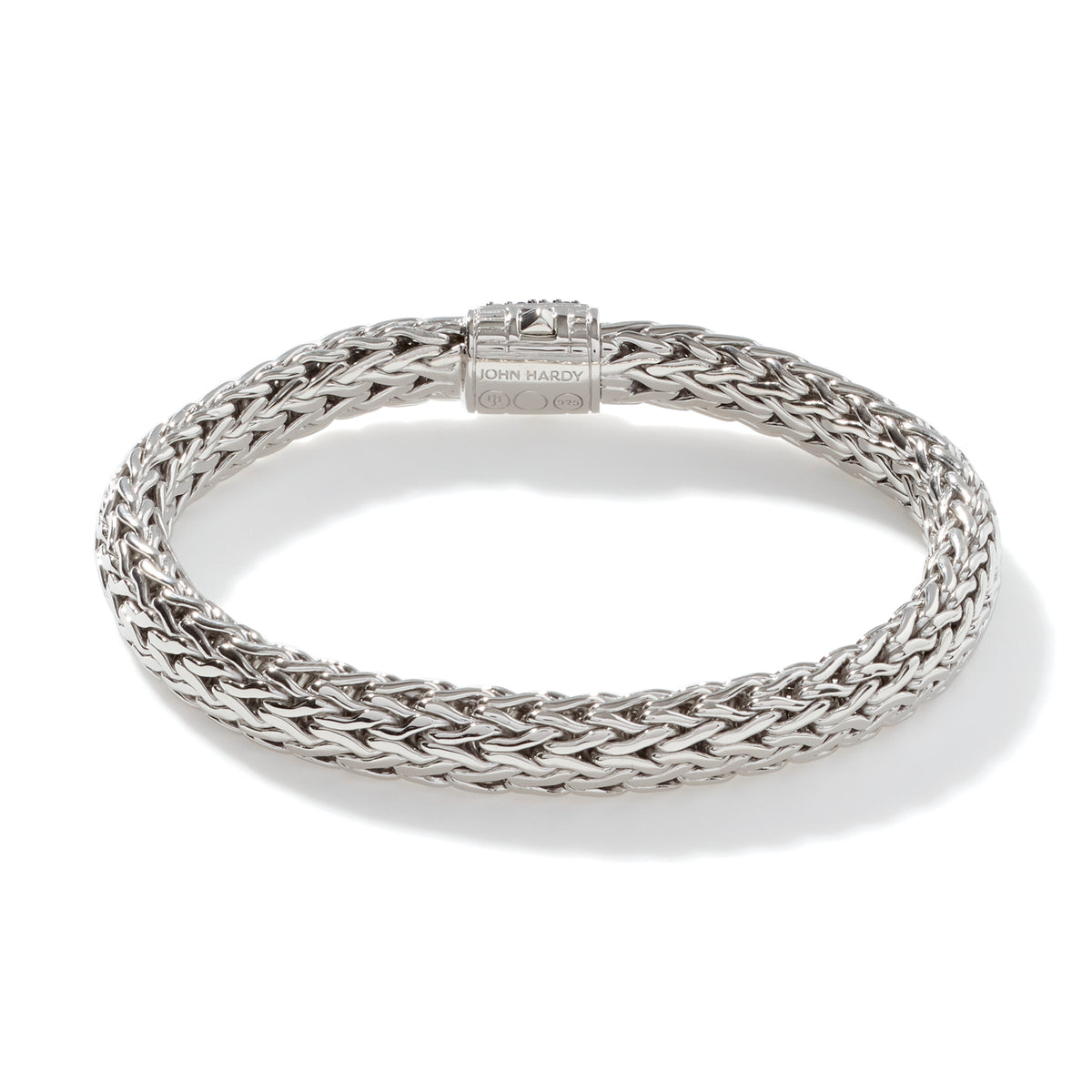 Icon Bracelet, Sterling Silver, Pave, 7.5MM, Size M