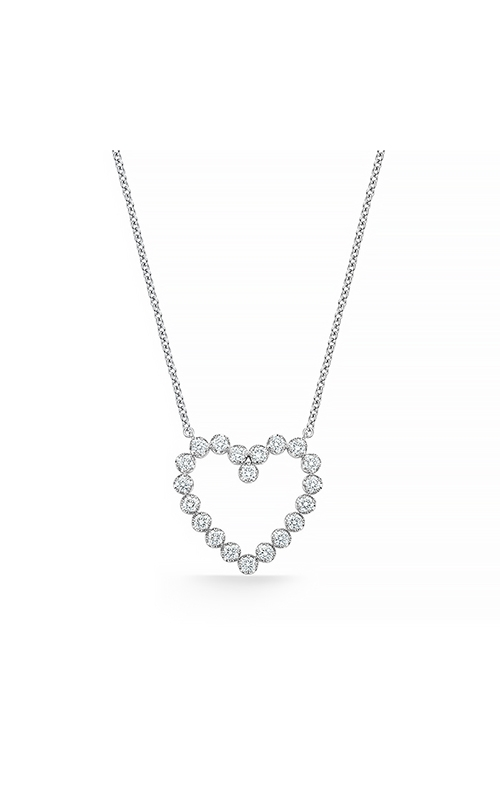 18KW ESSENTIALS DIAMOND OPEN HEART NECKLACE