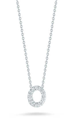 18KW TINY TREASURES DIAMOND LOVE LETTER NECKLACE