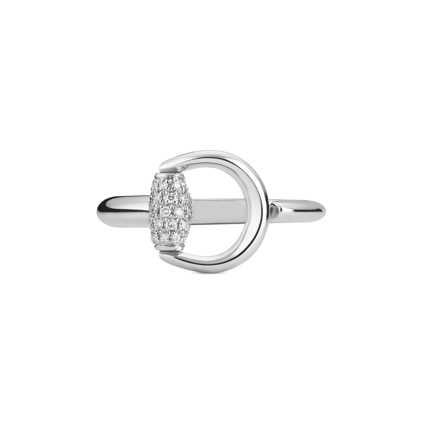 18KW DIAMOND ACCENT HORSEBIT RING