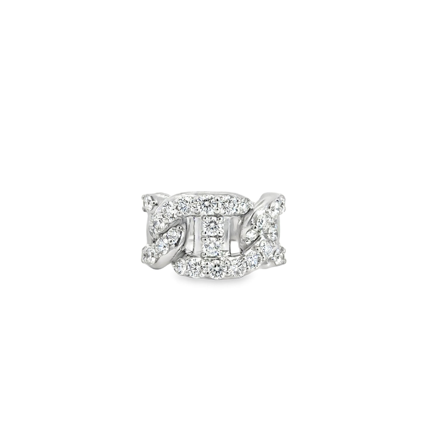 LEO PIZZO 18KW DIAMOND LINK RING