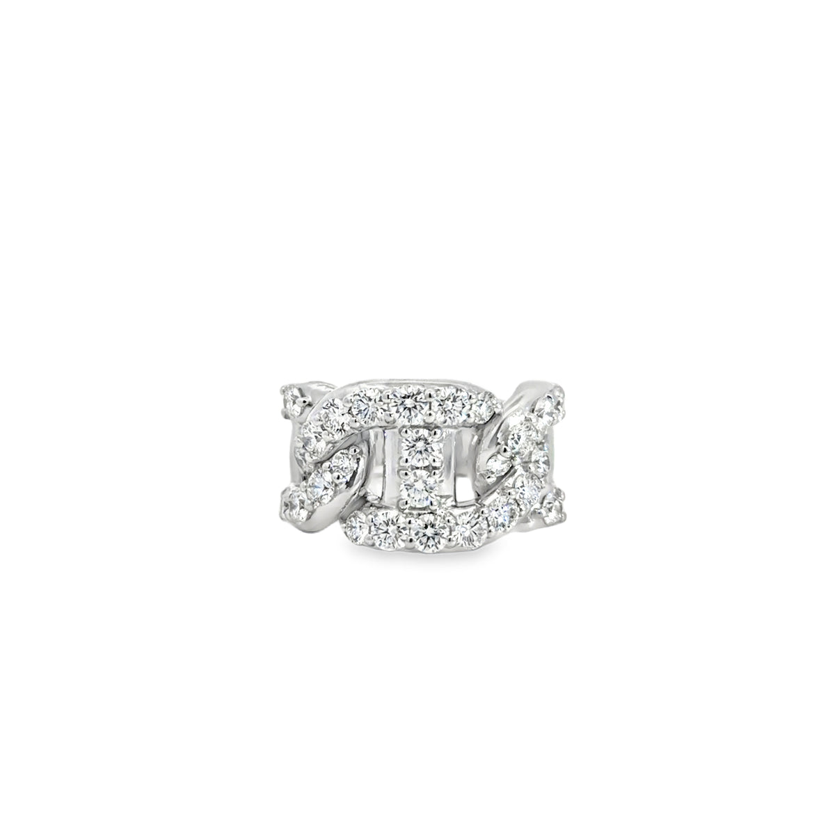 LEO PIZZO 18KW DIAMOND LINK RING