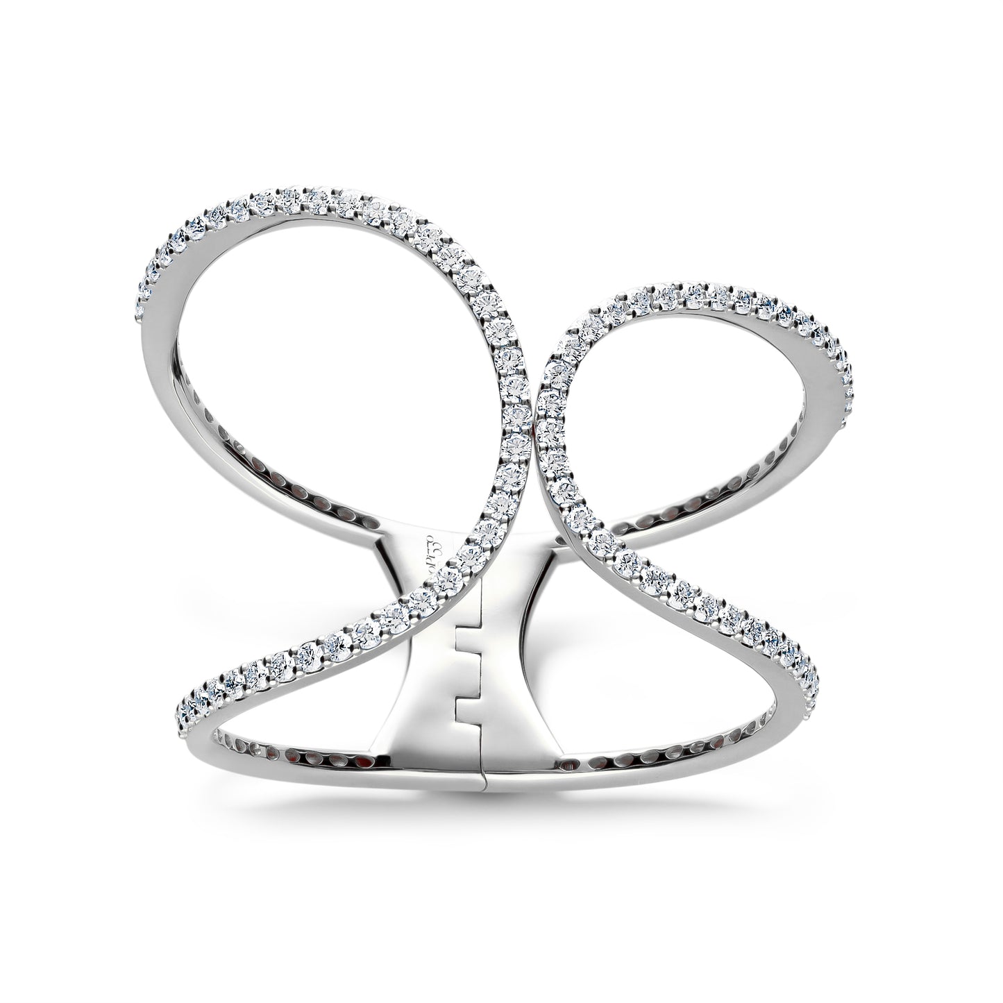 LEO PIZZO 18KW OPEN DIAMOND BANGLE