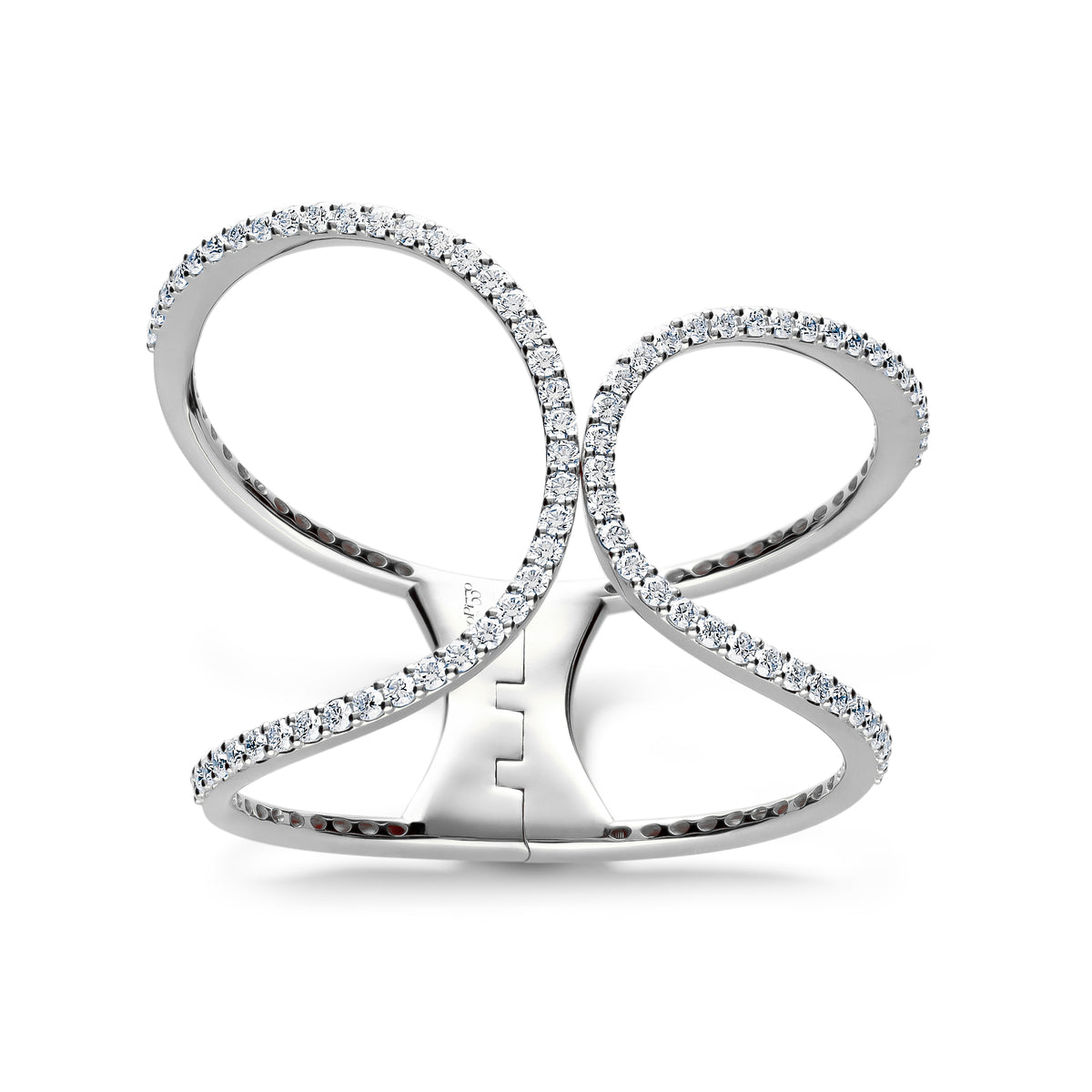 LEO PIZZO 18KW OPEN DIAMOND BANGLE